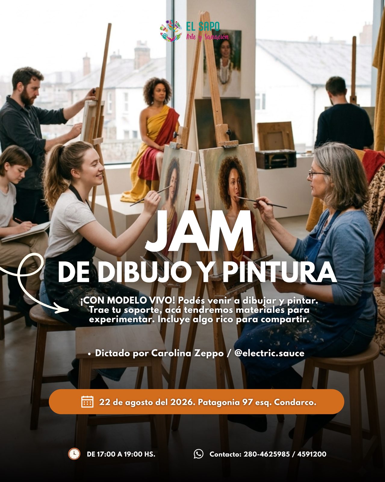 Jam de Dibujo y Pintura con Modelo Vivo