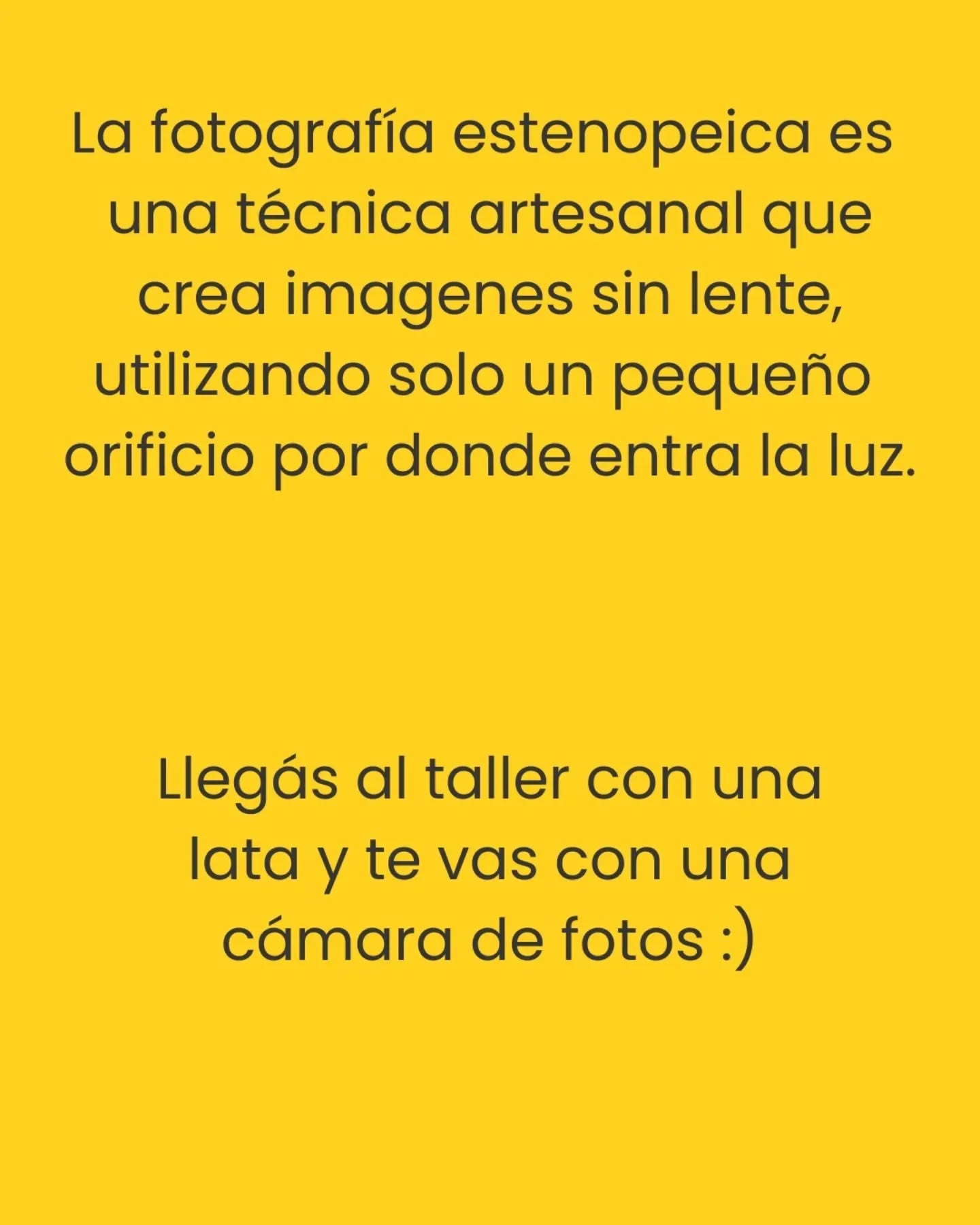 Taller de Fotografía Estenopeica