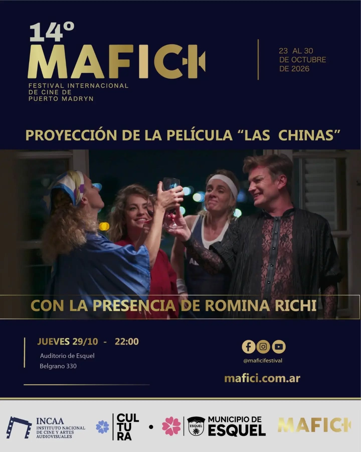 LLEGAMOS a ESQUEL! en Esta 14°edición de MAFICI, Estaremos Realizando Proyecciones Especiales!